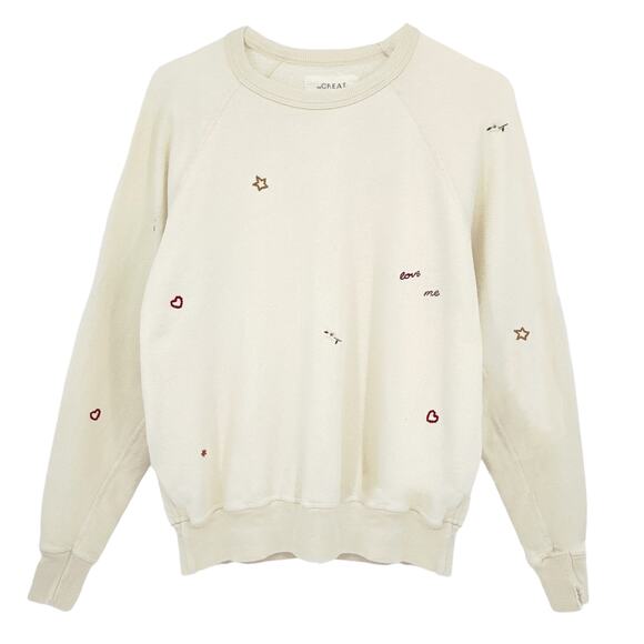 The GREAT. The College Sweatshirt Love Embroidery 0 | XS - Picture 1 of 11